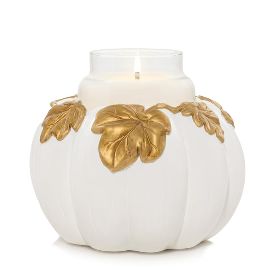 White Pumpkin Resin Holder | Modern Pick